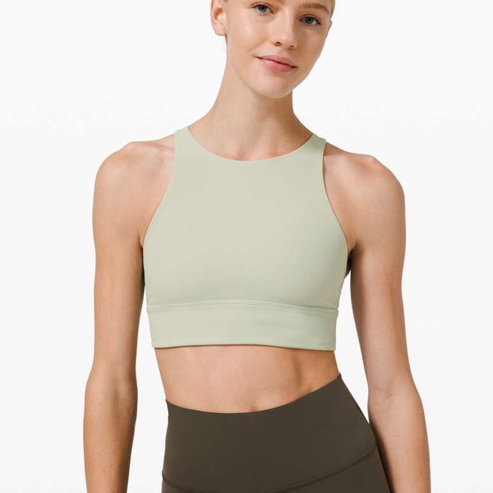 Lululemon Energy Bra High Neck Long Line Rib *Medium Support, B–D Cup
